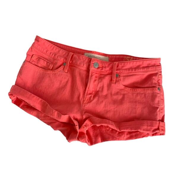 Marc by Marc Jacobs Coral Cotton Cuffed Casual Denim Shorts Size 27 - Picture 1 of 10